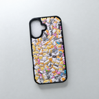 Handmade Yellow Dog Soft Sticker Phone Case, Kawaii Decoden Cover Resin Sealed for iPhone