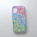 Handmade 3-Color Soft Sticker Phone Case, Kawaii Multicolour Decoden Cover Resin Sealed for iPhone