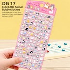 Cute 3D Cat Puffy Stickers – Korean-Style Cartoon Animal Stickers for Kids, Phone Cases & DIY Decoration