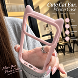 Load image into Gallery viewer, Cute Cat Ear iPhone Case – Adorable Cat Ears Phone Case for All iPhone Models