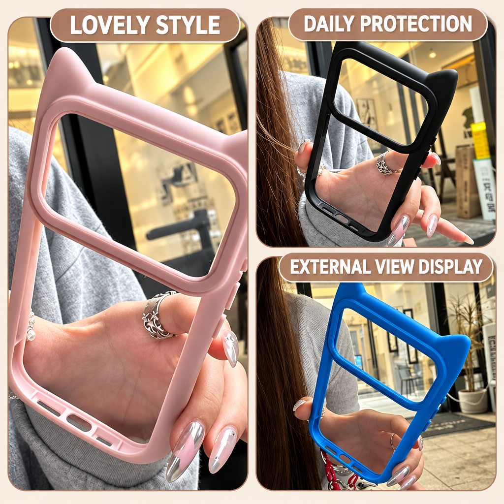 Cute Cat Ear iPhone Case – Adorable Cat Ears Phone Case for All iPhone Models
