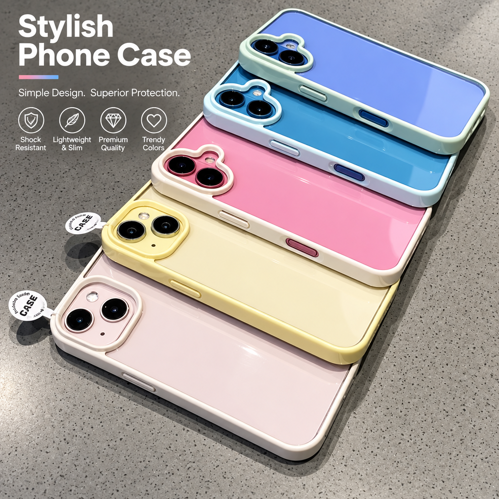 Minimalist Cute iPhone Case – Instagram Style Soft Case for All iPhone Models