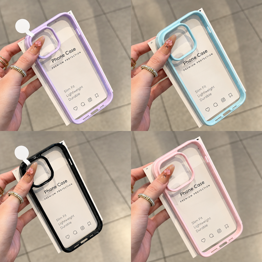 Minimalist Cute iPhone Case – Instagram Style Soft Case for All iPhone Models