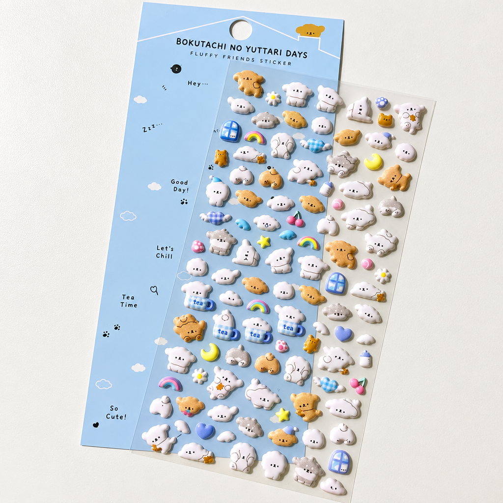 3D Cute Animal Puffy Stickers – Kawaii Foam Stickers for Phone Cases, Journals & DIY Crafts