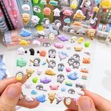Load image into Gallery viewer, 3D Cute Animal Puffy Stickers – Kawaii Foam Stickers for Phone Cases, Journals &amp; DIY Crafts