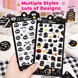 Load image into Gallery viewer, Cute 3D Black Cat Stickers – Waterproof PET Raised Stickers for Phone, Laptop, Journal &amp; DIY Decoration