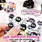 Cute 3D Black Cat Stickers – Waterproof PET Raised Stickers for Phone, Laptop, Journal & DIY Decoration