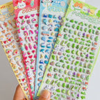 3D Puffy Animal Stickers for Kids & Girls, Kawaii Heart Stickers for Journals, Water Bottles & DIY Crafts